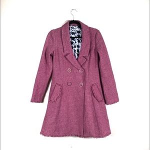 CAbi Pink Tweed Peacoat